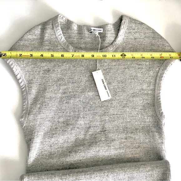 James Perse binding fitted ribbed dress. Heather gray. Size 4. - Picture 8 of 11